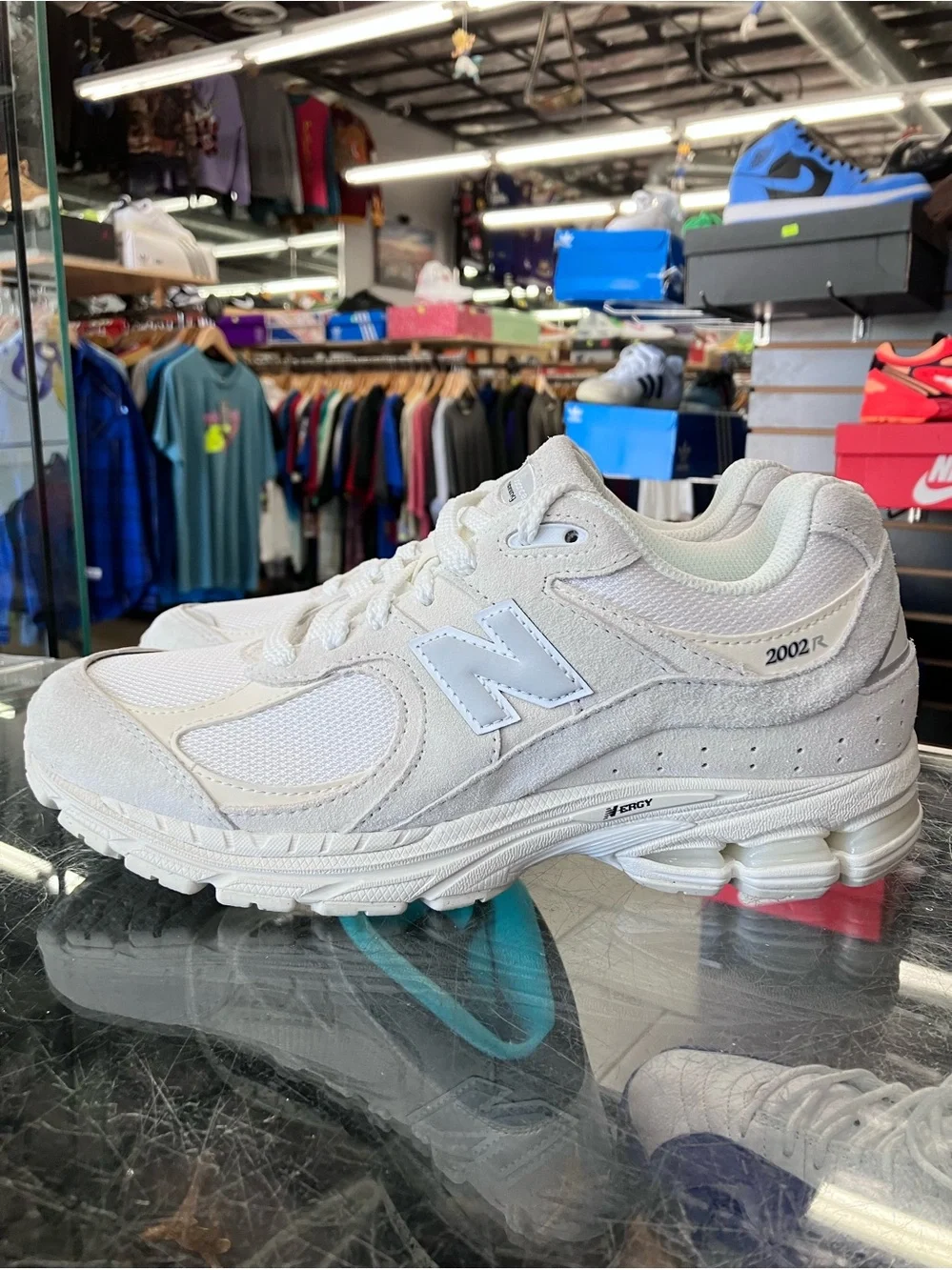 New Balance 2002R White Grey Size 8.5